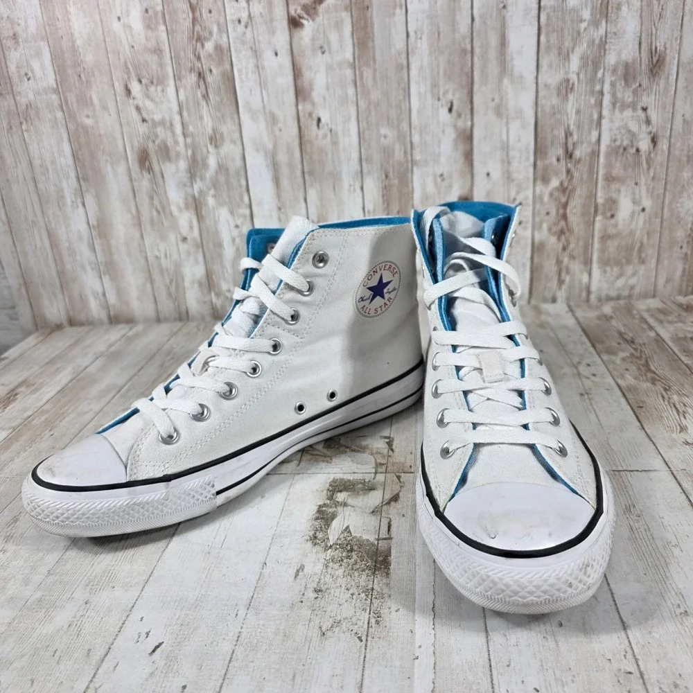 Converse Chuck Taylor All Star High Top White Blue 136625C Mens 9 Womens 11